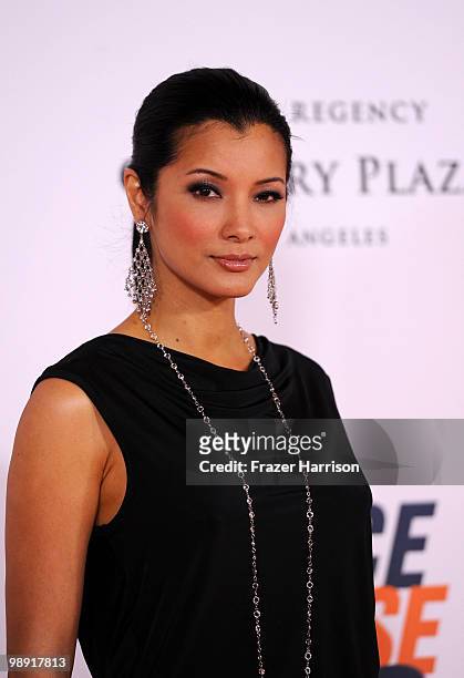 Actress Kelly Hu arrives at the 17th Annual Race to Erase MS event co-chaired by Nancy Davis and Tommy Hilfiger at the Hyatt Regency Century Plaza on...