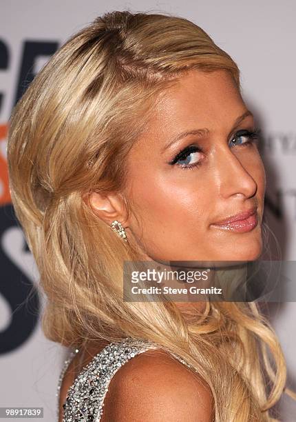 Paris Hilton arrives at the 17th Annual Race to Erase MS event co-chaired by Nancy Davis and Tommy Hilfiger at the Hyatt Regency Century Plaza on May...