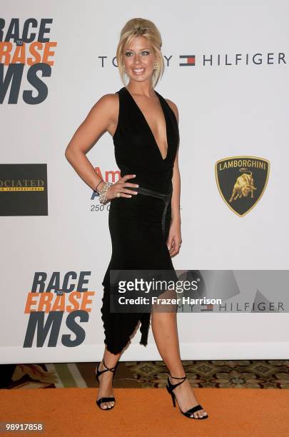 Personality Holly Montag arrives at the 17th Annual Race to Erase MS event co-chaired by Nancy Davis and Tommy Hilfiger at the Hyatt Regency Century...