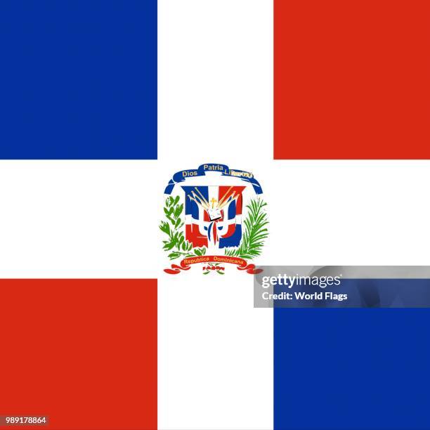 official national flag of the dominican republic - dominican republic flag 幅插畫檔、美工圖案、卡通及圖標