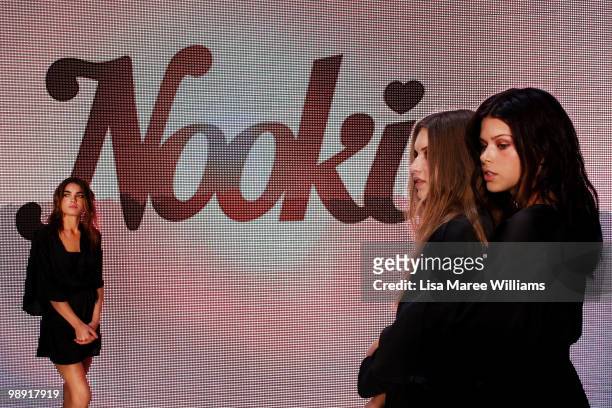 Models rehearse on the catwalk for the Nookie collecion show during Rosemount Australian Fashion Week Spring/Summer 2010/11 at the Overseas Passenger...