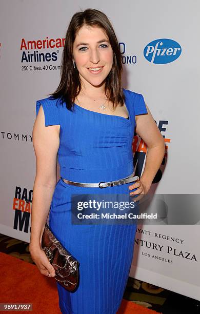 Actress Mayim Bialik arrive at the 17th Annual Race to Erase MS event co-chaired by Nancy Davis and Tommy Hilfiger at the Hyatt Regency Century Plaza...