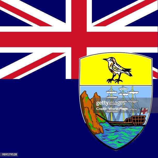 ilustrações de stock, clip art, desenhos animados e ícones de official national flag of, saint helena, ascension and tristan da cunha - st helena