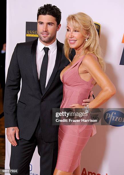 Personality Brody Jenner and Linda Thompson arrive at the 17th Annual Race to Erase MS event co-chaired by Nancy Davis and Tommy Hilfiger at the...