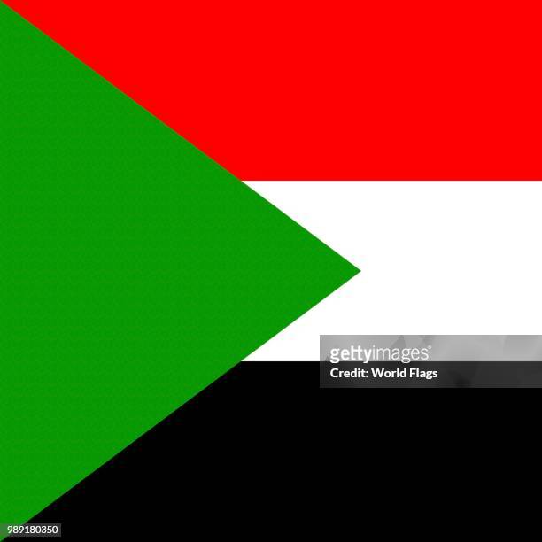 official national flag of the sudan - motif africain stock illustrations