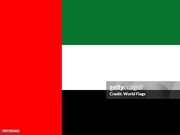 official national flag of the united arab emirates - arabian peninsula stock illustrations
