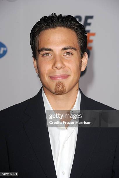 Olympic gold medalist Apolo Ohno arrives at the 17th Annual Race to Erase MS event co-chaired by Nancy Davis and Tommy Hilfiger at the Hyatt Regency...