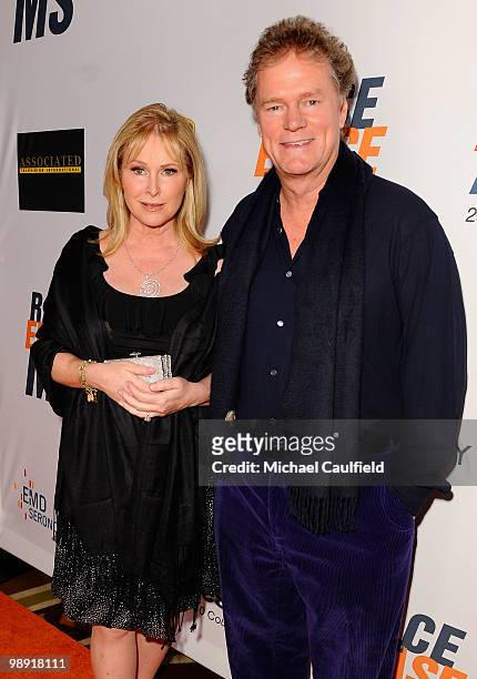 Kathy Hilton and Rick Hilton arrive at the 17th Annual Race to Erase MS event co-chaired by Nancy Davis and Tommy Hilfiger at the Hyatt Regency...