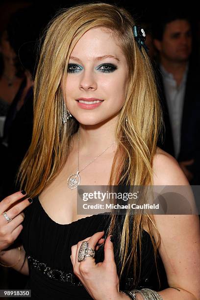 Singer Avril Lavigne arrives at the 17th Annual Race to Erase MS event co-chaired by Nancy Davis and Tommy Hilfiger at the Hyatt Regency Century...