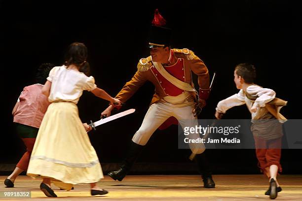 Tenor Fernando de la Mora and actors in action during a previous test of the Opera 'Carmen' of Georges Bizet at the Esperanza Iris City Theater on...