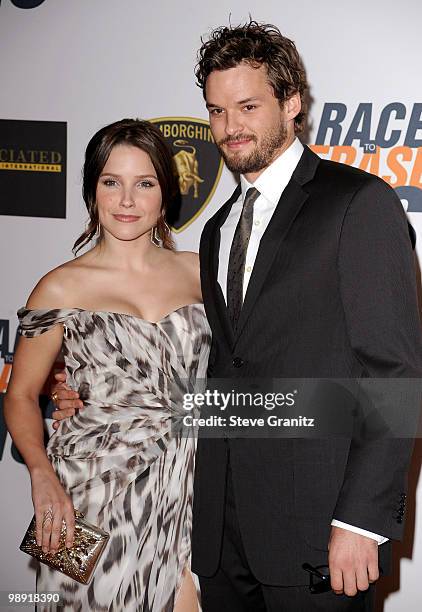 Actors Sophia Bush and Austin Nichols arrive at the 17th Annual Race to Erase MS event co-chaired by Nancy Davis and Tommy Hilfiger at the Hyatt...