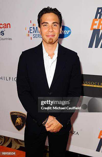 Olympic gold medalist Apolo Ohno arrives at the 17th Annual Race to Erase MS event co-chaired by Nancy Davis and Tommy Hilfiger at the Hyatt Regency...