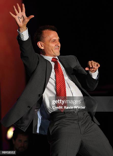 Actor Robert Knepper walks the runway during the 17th Annual Race to Erase MS event co-chaired by Nancy Davis and Tommy Hilfiger at the Hyatt Regency...