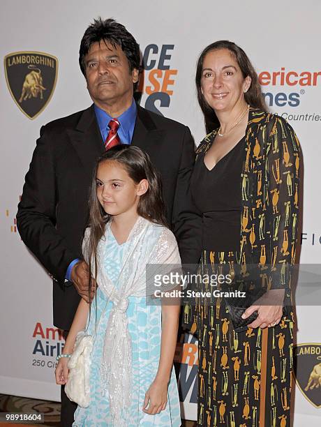 Actor Erik Estrada with his wife Nanette Mirkovich and their daughter Francesca arrives at the 17th Annual Race to Erase MS event co-chaired by Nancy...