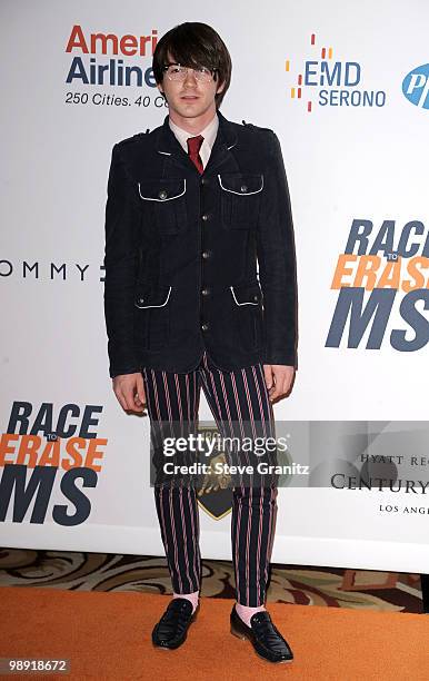 Actor Drake Bell arrives at the 17th Annual Race to Erase MS event co-chaired by Nancy Davis and Tommy Hilfiger at the Hyatt Regency Century Plaza on...