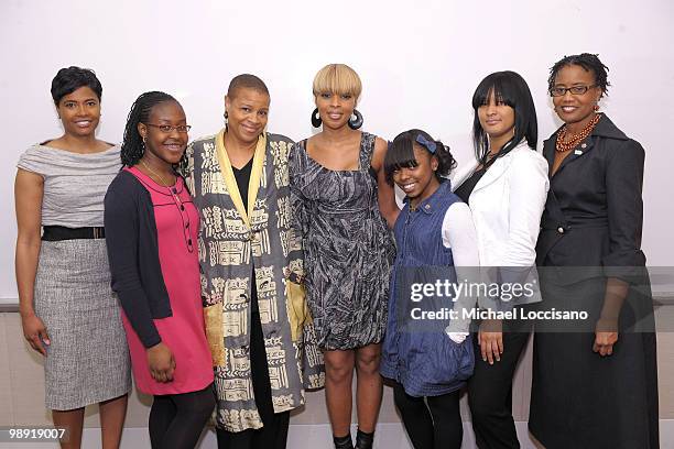 Singer Mary J. Blige , ESSENCE magazine Editor-in-chief Angela Burt-Murray , Terrie Williams and President and CEO of NY Urban League Arva Rice pose...