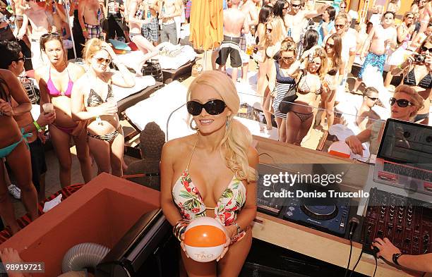 Holly Madison attends the Beach Blanket Bikini Bash at TAO Beach on May 7, 2010 in Las Vegas, Nevada.