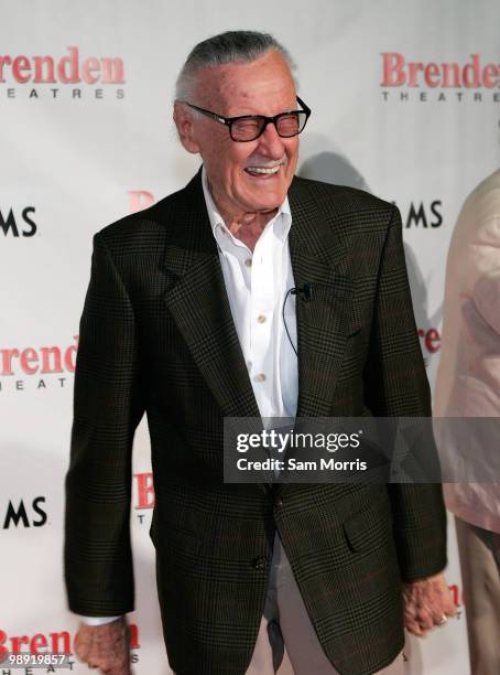 Comic book legend Stan Lee appears during the unveiling of his celebrity star at the Brenden Theatres inside the Palms Casino Resort May 7, 2010 in...