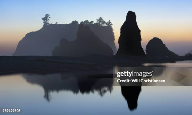ruby beach - sunset - ruby beach stock pictures, royalty-free photos & images