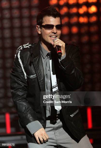 Singer Jordan Knight of New Kids on the Block performs at The Pearl concert theater at the Palms Casino Resort May 7, 2010 in Las Vegas, Nevada.