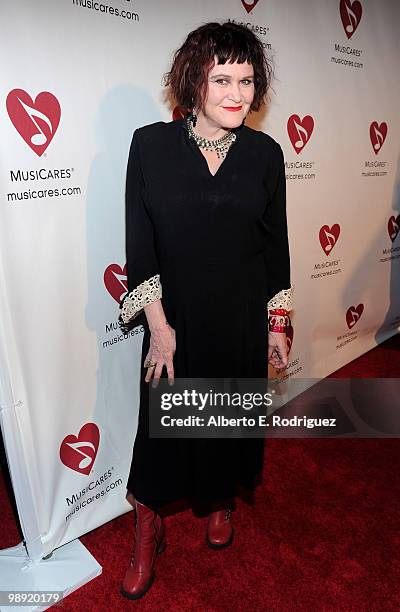 Musician Exene Cervenka arrives at the 6th Annual MusiCares MAP Fund Benefit Concert at Club Nokia on May 7, 2010 in Los Angeles, California.