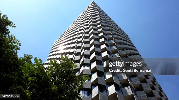 tirana - tid tower - tid stock pictures, royalty-free photos & images