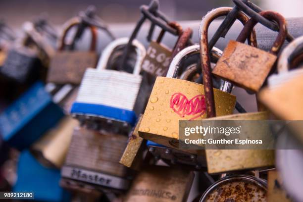 locks love in portland, maine - love lock stock pictures, royalty-free photos & images