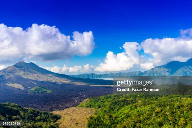 kintamani faraway caldera - kintamani stock pictures, royalty-free photos & images