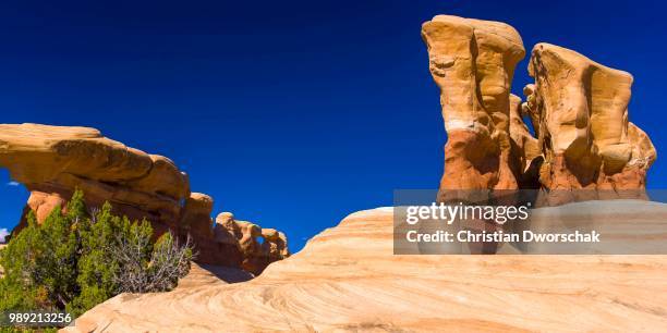 rock formation, devil's garden, hole in the rock road, grand staircase-escalante national monument, utah, usa - devil's garden arches national park stock pictures, royalty-free photos & images