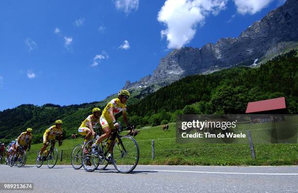 Tour Of Suisse 2004Team Equipe Ploeg Saunier Duval, Zaugg Oliver , Illustration Illustratie Landscape Paysage Landschap Mountains Montagnes...