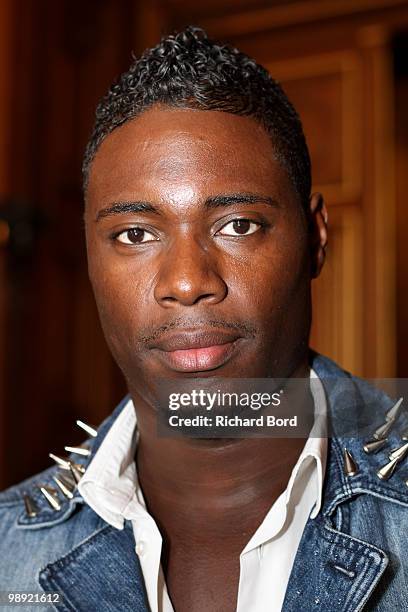 Singer Jessy Matador attends the World Charity Soccer for Haiti press conference at Hotel de Ville on May 7, 2010 in Paris, France.