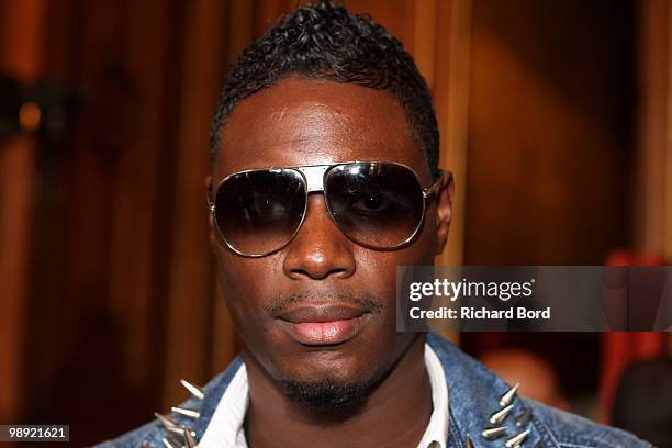Singer Jessy Matador attends the World Charity Soccer for Haiti press conference at Hotel de Ville on May 7, 2010 in Paris, France.