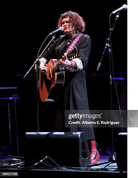 Musician Exene Cervenka performs at the 6th Annual MusiCares MAP Fund Benefit Concert at Club Nokia on May 7, 2010 in Los Angeles, California.