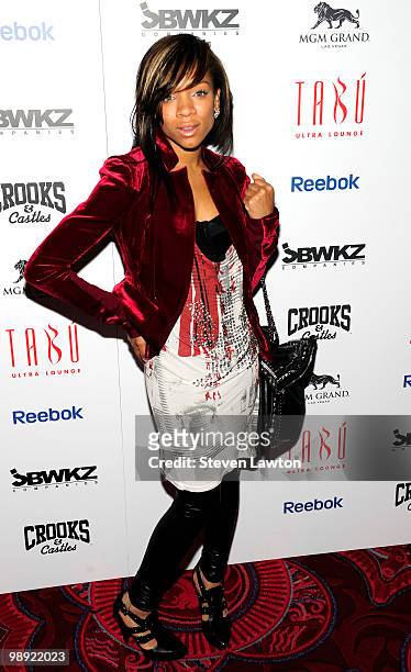 Rapper Lil Mama arrives at the Tabu Ultra Lounge at MGM Grand Hotel/Casino for the opening night of the JabbaWockeez dance crew show "MUS.I.C." on...