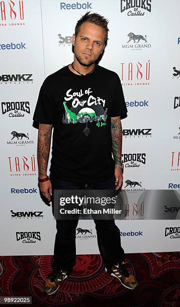 Loczi arrives at the Tabu Ultra Lounge at the MGM Grand Hotel/Casino for the opening night of the JabbaWockeez dance crew show, "MUS.I.C." May 7,...