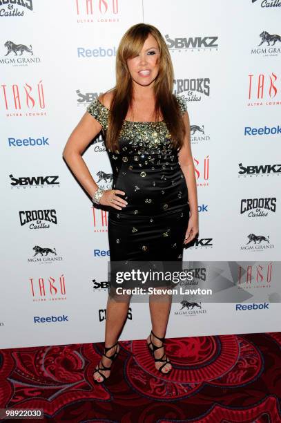 Choreographer and television personality Mary Murphy arrives at the Tabu Ultra Lounge at MGM Grand Hotel/Casino for the opening night of the...