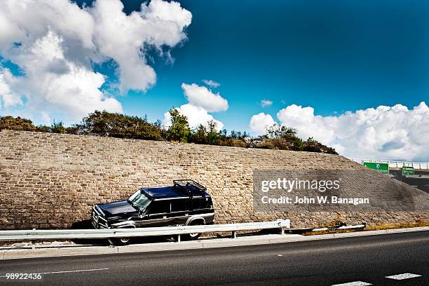 car accident - abandoned stock pictures, royalty-free photos & images
