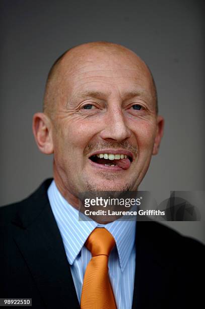 Ian Holloway of Blackpool looks on during the Coca-Cola Championship Playoff Semi Final 1st Leg match at Bloomfield Road on May 8, 2010 in Blackpool,...