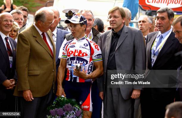 Tour De France 2004 King Roi Koning Albert, Mc Ewen Robbie , Verhofstadt Guy Prime Minister Premier Ministre Eerste Minister, Merckx Eddy Stage Etape...