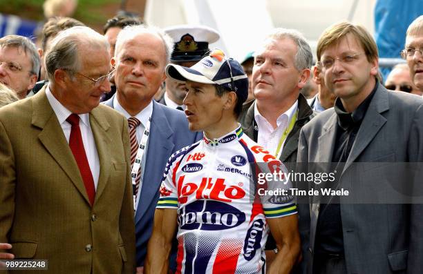 Tour De France 2004 King Roi Koning Albert, Mc Ewen Robbie , Verhofstadt Guy Prime Minister Premier Ministre Eerste Minister, Hapard Josã© Stage...