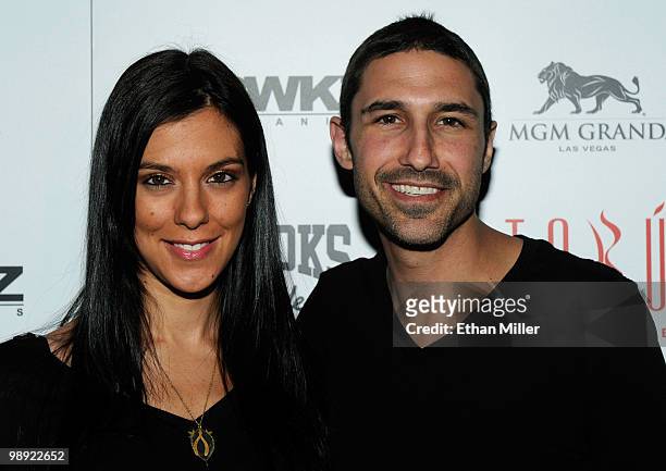 Television personalities Jenna Morasca and Ethan Zohn arrive at the Tabu Ultra Lounge at the MGM Grand Hotel/Casino for the opening night of the...