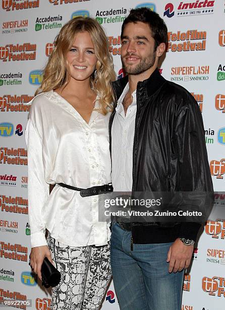 Liz Solari and Tomas De La Heras attend the 8th Telefilm Festival held at Cinema Apollo on May 8, 2010 in Milan, Italy.