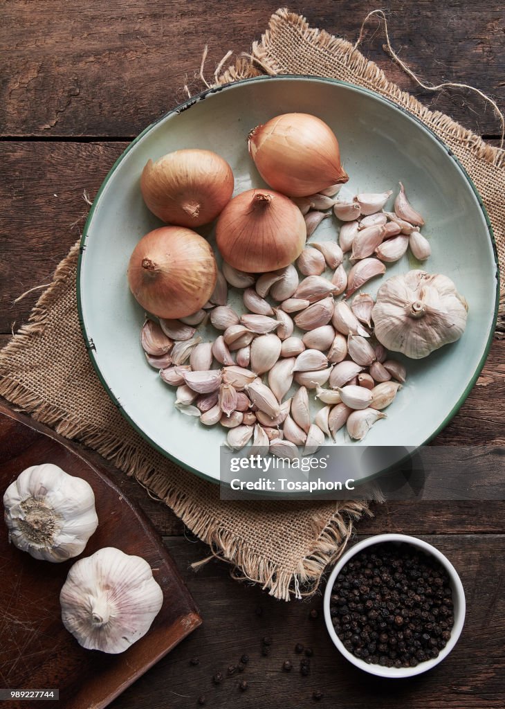 Onion and garlic