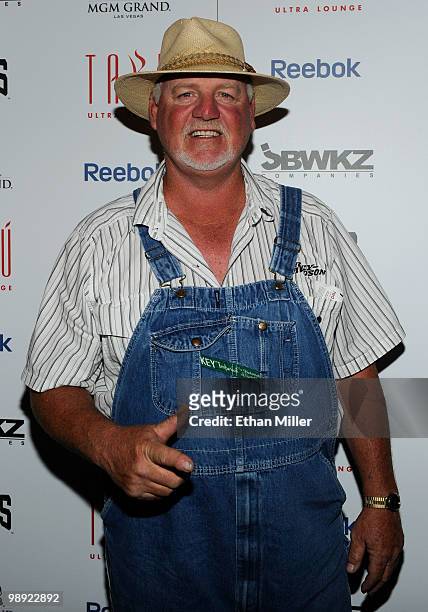 Television personality Tom Buchanan arrives at the Tabu Ultra Lounge at the MGM Grand Hotel/Casino for the opening night of the JabbaWockeez dance...