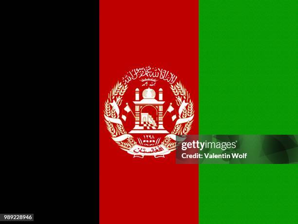 official national flag of afghanistan - afghanistan flag stock illustrations