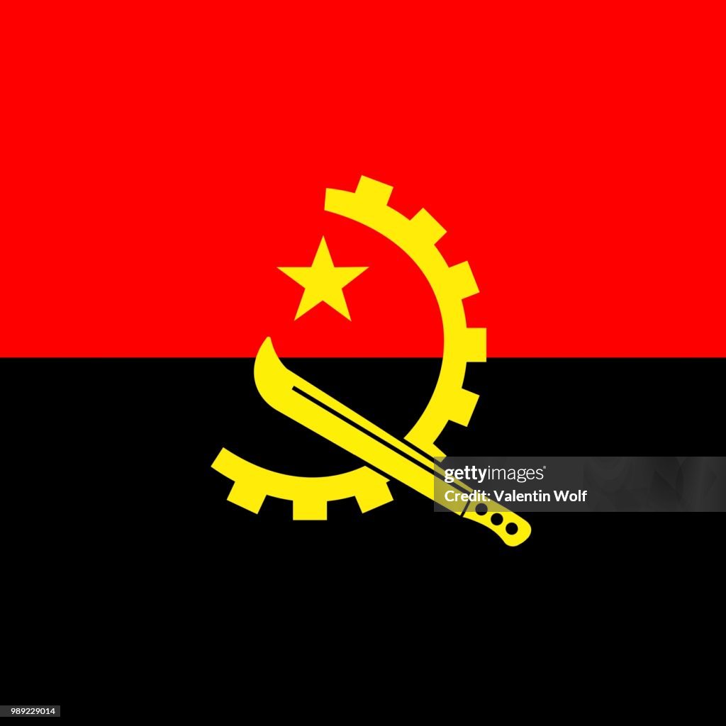 Official national flag of Angola