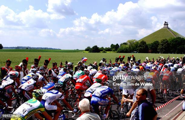 Tour De France 2004 Illustration Illustratie, Waterloo Hill Heuvel But, Peleton Peloton Landscape Paysage Landschapstage Etape Rit 3 : Waterloo -...