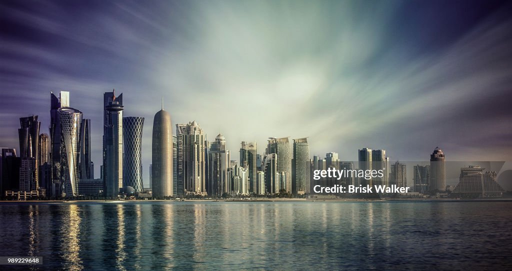 Dubai city waterfront skyline, United Arab Emirates