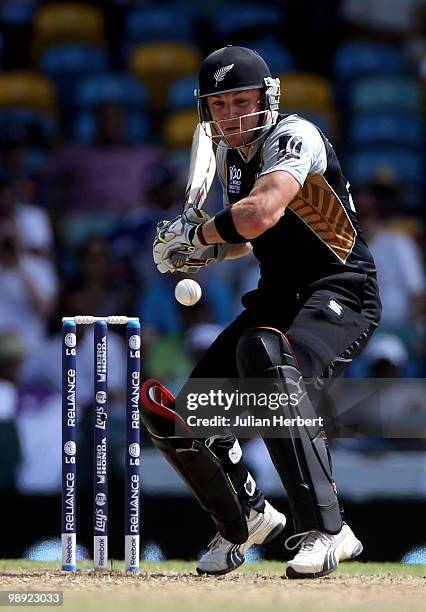 Brendon McCullum of New Zealand hits out during The ICC World Twenty20 Super Eight match between New Zealand and Pakistan played at The Kensington...