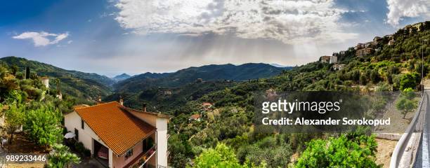 beautiful panoramic view of italien mountains, tourism concept - italien stockfoto's en -beelden